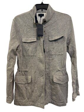 Faconnable Grey Multi Utility Jacket L Cotton Blend New With Tags